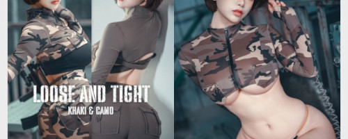 띠띠 웹화보 DJAWA 'Loose and Tight : Khaki & Camo' 맛보기 - 모델 띠띠