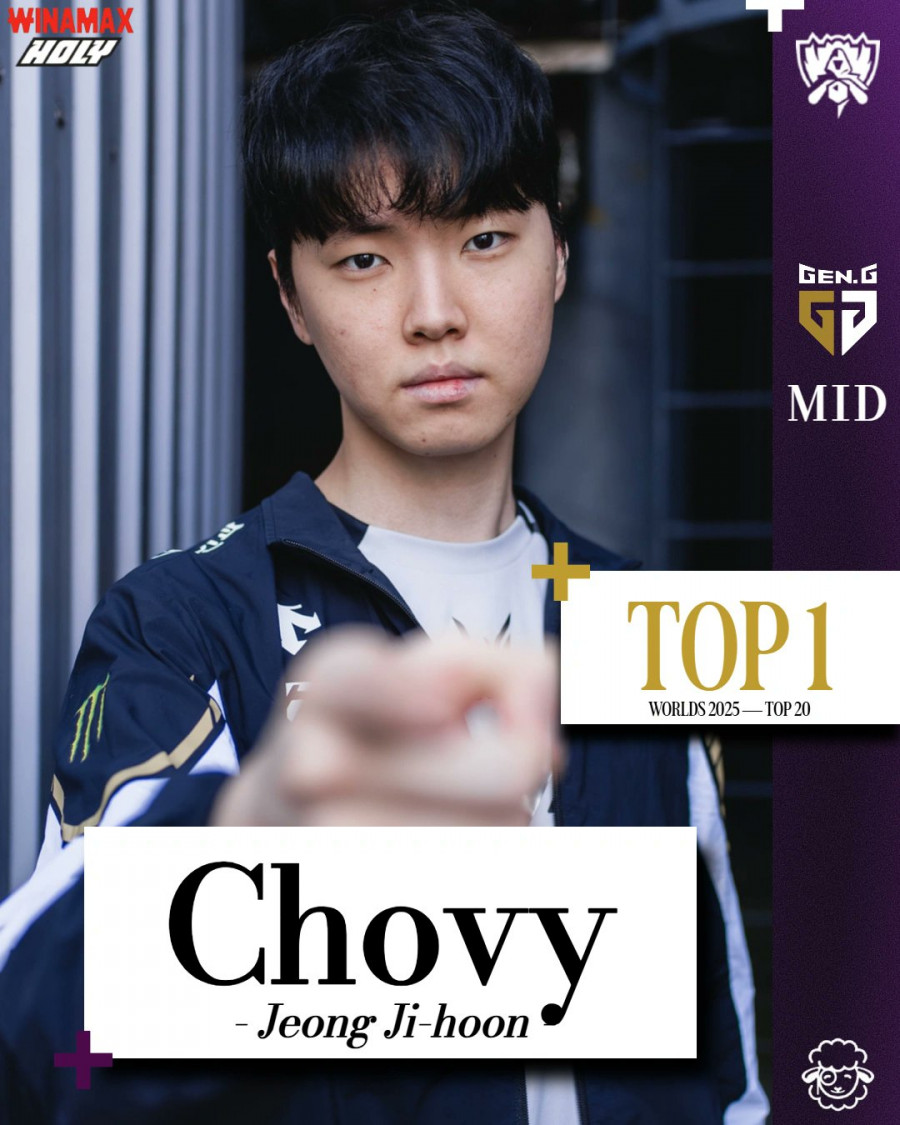 쉽 이스포츠 선정 2025 월즈 파워랭킹 1~5위