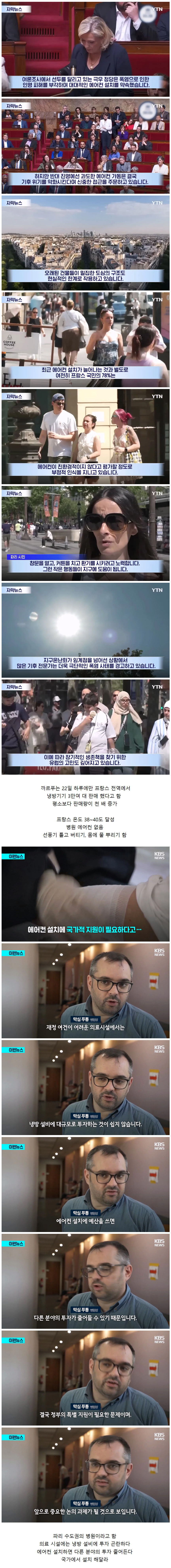 프랑스 국민 78% '에어컨은 환경에 안 좋다' 부정적 인식 가지고 있어...